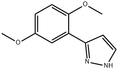 3-(2,5-二甲氧基苯基)-1H-吡唑 结构式