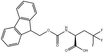 (S)-N-FMOC-2-氨基-4,4,4-三氟丁酸 结构式