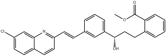 [S-(E)]-2-[3-[3-[2-(7-氯-2-喹啉基)乙烯基]苯基]-3-羟基丙基]苯甲酸甲酯 结构式
