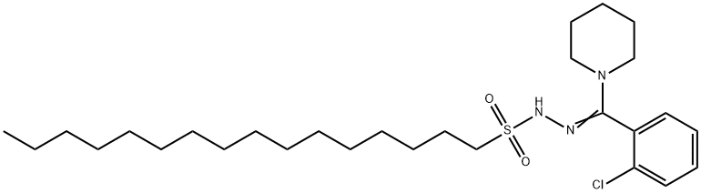 2'-(o-chloro-alpha-piperidinobenzylidene)hexadecane-1-sulphohydrazide  结构式