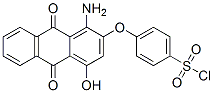 p-[(1-amino-9,10-dihydro-4-hydroxy-9,10-dioxo-2-anthryl)oxy]benzenesulphonyl chloride  结构式