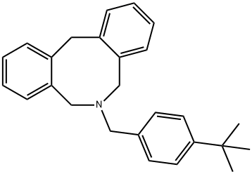 6-(p-tert-Butylbenzyl)-5,6,7,12-tetrahydrodibenz[c,f]azocine 结构式