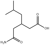 3-(氨甲酰甲基)-5-甲基己酸 结构式