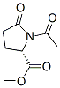 Proline,  1-acetyl-5-oxo-,  methyl  ester 结构式