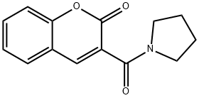 3-(1-Pyrrolidinylcarbonyl)coumarin 结构式