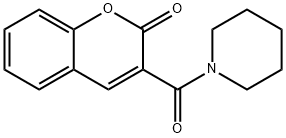 3-(Piperidinocarbonyl)-2H-1-benzopyran-2-one 结构式