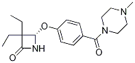 (S)-3,3-diethyl-4-(4-(4-Methylpiperazine-1-carbonyl)phenoxy)azetidin-2-one 结构式