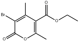 3-溴-4,6-二甲基-2-氧代-2H-吡喃-5-羧酸乙酯 结构式