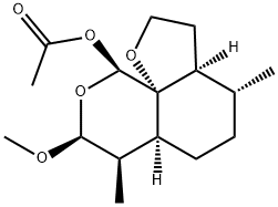 蒿甲醚杂质Ⅱ((3AS,4R,6AS,7R,8S,10R,10AR)[1]-8-甲氧基-4,7-二甲基八氢-2H-呋喃并[3,2-I][2]苯并吡喃-10-醇醋酸酯) 结构式