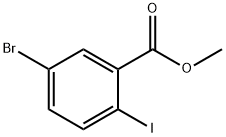 5-溴-2-碘苯甲酸甲酯 结构式