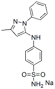 sodium N-(3-methyl-1-phenyl-1H-pyrazol-5-yl)sulphanilamidate 结构式