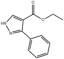 3-苯基-1H-吡唑-4-甲酸乙酯 结构式