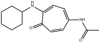 N-[4-(Cyclohexylamino)-5-oxo-1,3,6-cycloheptatrien-1-yl]acetamide 结构式