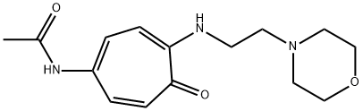 N-[4-[(2-Morpholinoethyl)amino]-5-oxo-1,3,6-cycloheptatrien-1-yl]acetamide 结构式