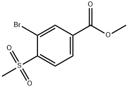 3-溴-4-甲砜基苯甲酸甲酯 结构式