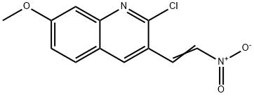 E-2-CHLORO-7-METHOXY3-(2-NITRO)VINYLQUINOLINE 结构式