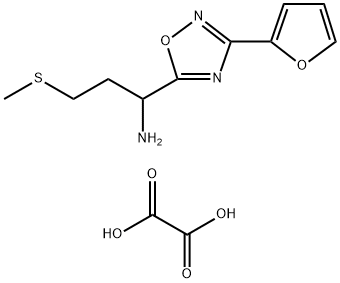 1-(3-(FURAN-2-YL)-1,2,4-OXADIAZOL-5-YL)-3-(METHYLTHIO)PROPAN-1-AMINE OXALATE 结构式