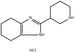 2-(PIPERIDIN-3-YL)-4,5,6,7-TETRAHYDRO-1H-BENZO[D]IMIDAZOLE DIHYDROCHLORIDE 结构式