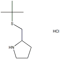 2-[(TERT-BUTYLSULFANYL)METHYL]PYRROLIDINE HYDROCHLORIDE 结构式