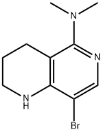 8-BROMO-N,N-DIMETHYL-1,2,3,4-TETRAHYDRO-1,6-NAPHTHYRIDIN-5-AMINE 结构式