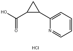 2-(PYRIDIN-2-YL)CYCLOPROPANE-1-CARBOXYLIC ACID HYDROCHLORIDE 结构式