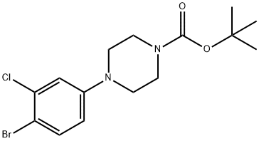 tert-Butyl 4-(4-bromo-3-chlorophenyl)piperazine-1-carboxylate 结构式