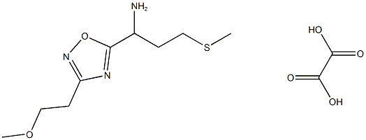 1-(3-(2-METHOXYETHYL)-1,2,4-OXADIAZOL-5-YL)-3-(METHYLTHIO)PROPAN-1-AMINE OXALATE 结构式