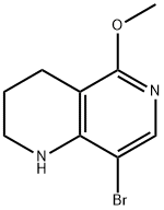 8-BROMO-5-METHOXY-1,2,3,4-TETRAHYDRO-1,6-NAPHTHYRIDINE 结构式