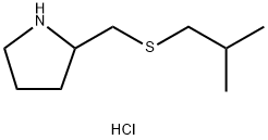 2-{[(2-METHYLPROPYL)SULFANYL]METHYL}PYRROLIDINE HYDROCHLORIDE 结构式