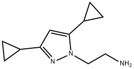 2-(3,5-DICYCLOPROPYL-1H-PYRAZOL-1-YL)ETHAN-1-AMINE 结构式