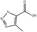 4-甲基-1,2,3-噻二唑-5-羧酸 结构式