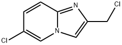 6-氯-2-(氯甲基)-咪唑并[1,2-A]吡啶 结构式