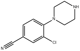 3-Chloro-4-(piperazin-1-yl)benzonitrile 结构式