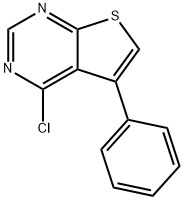 4-氯-5-苯基噻酚[2,3-D]嘧啶 结构式
