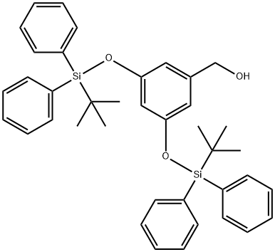 3,5-二(叔丁基二苯基硅氧基)苯甲醇 结构式