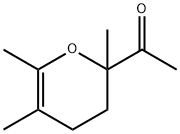 1-(2,5,6-三甲基-3,4-二氢-2H-吡喃-2-基)乙-1-酮 结构式