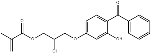 3-(4-苯甲酰基-3-羟基苯氧基)-2-羟基丙基甲基丙烯酸酯 结构式