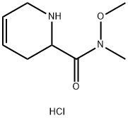 N-Methoxy-N-methyl-1,2,3,6-tetrahydropyridine-2-carboxamide hydrochloride 结构式