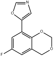 5-(6-Fluoro-4H-1,3-benzodioxin-8-yl)-1,3-oxazole 结构式