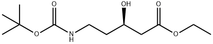 (R)-5-((叔丁氧羰基)氨基)-3-羟基戊酸乙酯 结构式