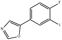 5-(4-氟代-3-碘苯基)噁唑 结构式