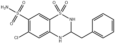 BENZYLHYDROCHLOROTHIAZIDE 结构式