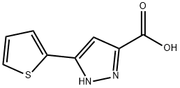5-(噻吩-2-基)-1H-吡唑-3-羧酸 结构式