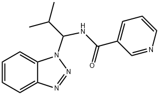 N-(1-BENZOTRIAZOL-1-YL-2-METHYL-PROPYL)-NICOTINAMIDE 结构式