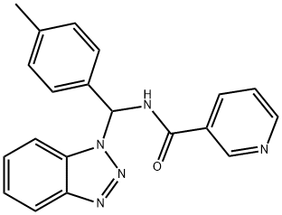 N-(Benzotriazol-1-yl-p-tolyl-methyl)-nicotinamide 结构式