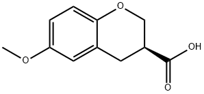 (S)-6-甲氧基苯并二氢吡喃-3-羧酸 结构式