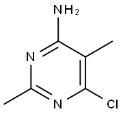 6-氯-2,5-二甲基嘧啶-4-胺 结构式