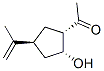 Ethanone, 1-[2-hydroxy-4-(1-methylethenyl)cyclopentyl]-, [1S-(1alpha,2alpha,4beta)]- 结构式