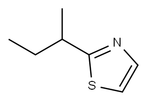 2-(1-甲基丙基)噻唑 结构式