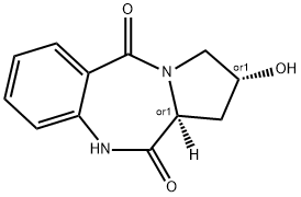 (2R,11AS)-2-羟基-1,2,3,11A-四氢-10H-吡咯[2,1-C][1,4]苯并二氮杂-5,11-二酮 结构式
